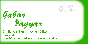 gabor magyar business card