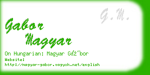 gabor magyar business card